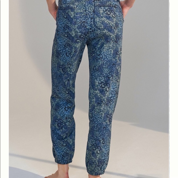 NWT Comfy Anthropologie Floral Print Pull On Joggers Lounge Sweatpants - Picture 3 of 8